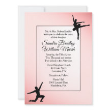 Faire-part de mariage des danseurs de ballet