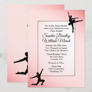 Faire-part de mariage des danseurs de ballet