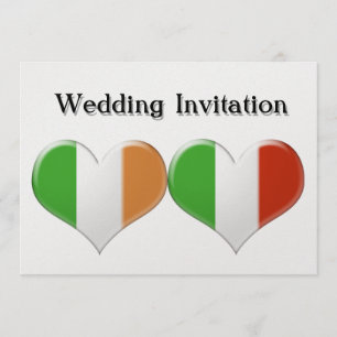 Faire-part de mariage des drapeaux cardiaques irla