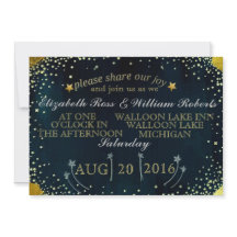 Faire-part de mariage des étoiles de tir