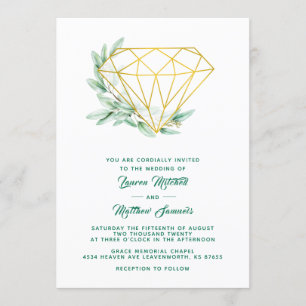 Faire-part de mariage des Eucalyptus du diamant