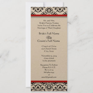 Faire-part de mariage des fils Damas de nouvelles