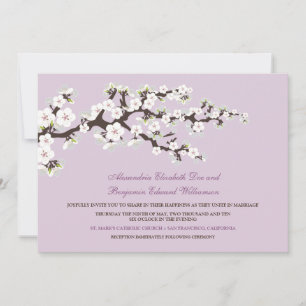 Faire-part de mariage des fleurs de cerisiers (lil