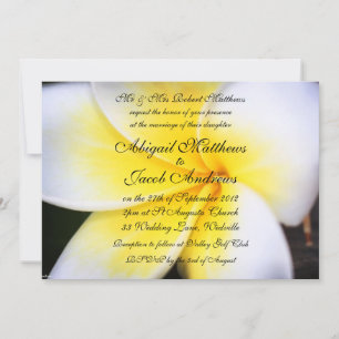 Faire-part de mariage des fleurs frangipaniennes d