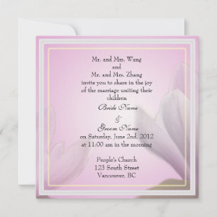 Faire-part de mariage des parents de la mariée et 