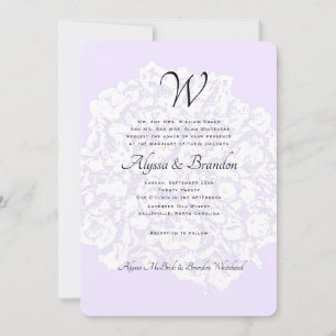 Faire-part de mariage des parents de monogrammes d