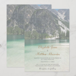 Faire-part de mariage des pins des montagnes