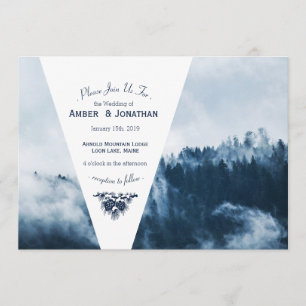 Faire-part de mariage des pins d'hiver