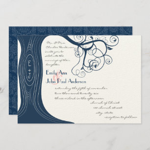 Faire-part de mariage des tourbillons d'arbre de m