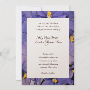 Faire-part de mariage des Violettes Africaines