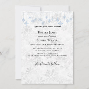 Faire-part de mariage d'hiver Snowflon