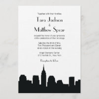 Faire-part de mariage d'horizon de NYC