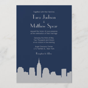 Faire-part de mariage d'horizon de NYC -