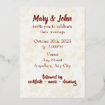 Faire-part de mariage d'huile - entièrement modifi