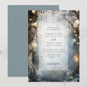 Faire-part de mariage d'Imaginaire de fond foresti