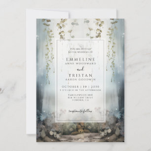 Faire-part de mariage d'Imaginaire de fond foresti