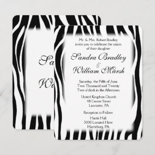 Faire-part de mariage d'impression Zebra