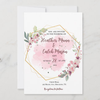 Faire-part de mariage d'inspiration florale