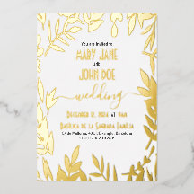 Faire-part de mariage d'or