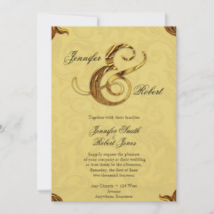 Faire-part de mariage d'or de contact de MIDAS