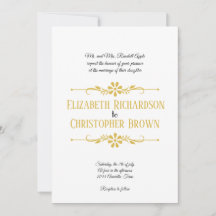 Faire-part de mariage d'or hébergée par les parent