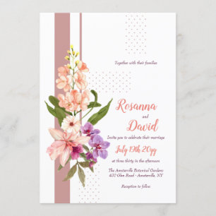 Faire-part de mariage d'orchidées