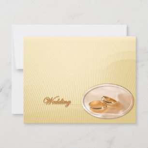 Faire-part de mariage doré