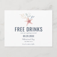 Faire-part de mariage drôle de plage à Key West