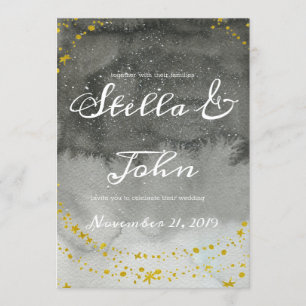 Faire-part de mariage du Boho céleste