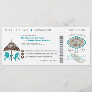 Faire-part de mariage du col du Méxique