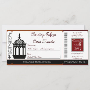 Faire-part de mariage du col Maroon Lantern