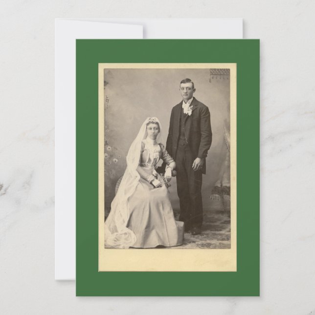 Faire-Part de Mariage du Couple Heureux (Devant)