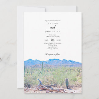 Faire-part de mariage du désert de l'Arizona