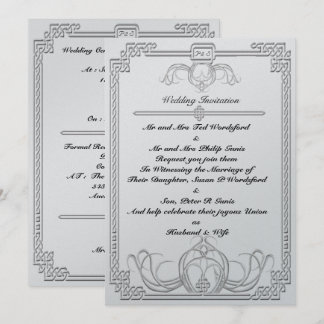 Faire-part de mariage du loup de glace celte