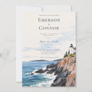 Faire-part de mariage du parc national d'Acadia