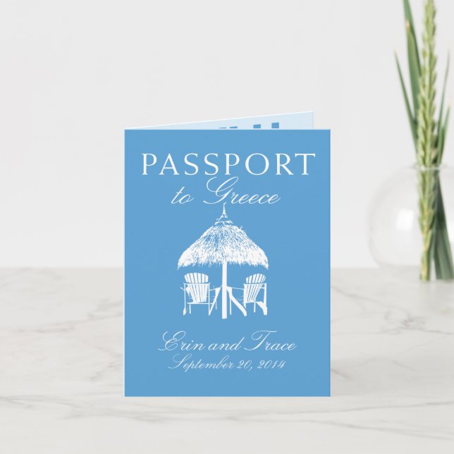 Faire-part de mariage du passeport grec (Devant)