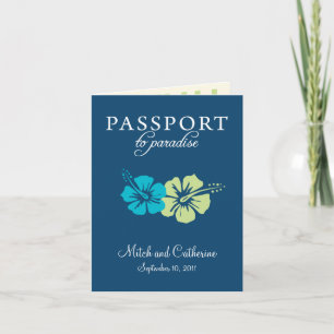 Faire-part de mariage du passeport Riviera Maya