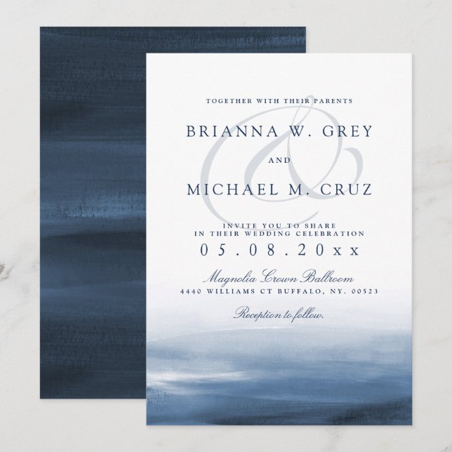 Faire-part de mariage du port du lac (Devant / Derrière)