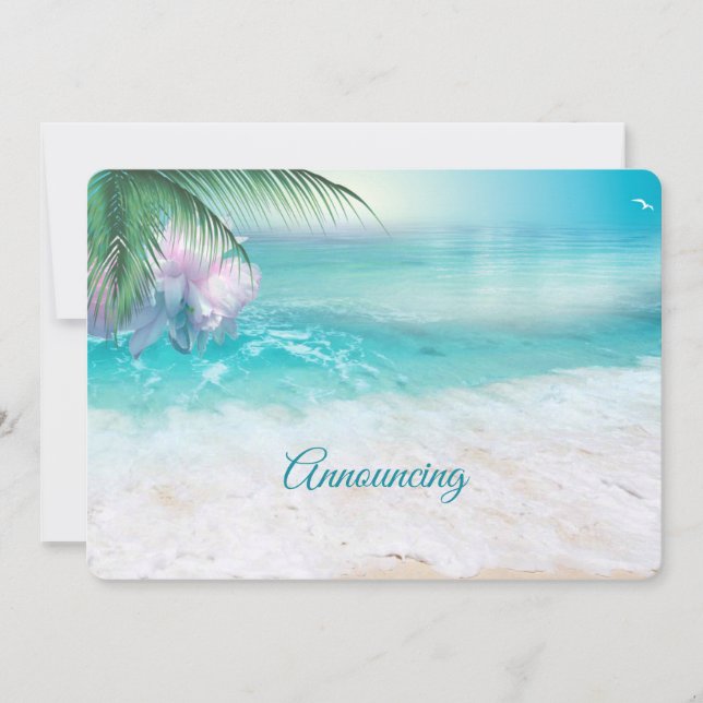 Faire-part de mariage EAUX D'OCEAN ETINCELANTES (Devant)