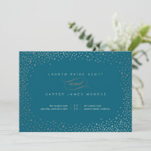 Faire-part de mariage éblouie - Étoiles Turquoises