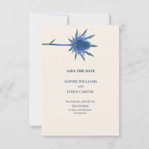 Faire-part de mariage écossais Blue Thistle