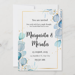 Faire-part de mariage éditable Invitation moderne