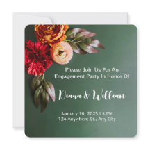 Faire-Part de Mariage Élégance Automnale