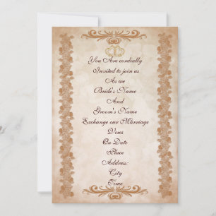 Faire-part de mariage élégant à la floraison forme