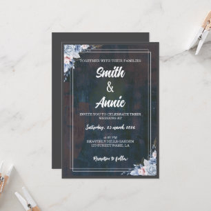 Faire-part de mariage élégant à peinture abstraite