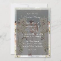 Faire-part de mariage élégant avec photo personnal