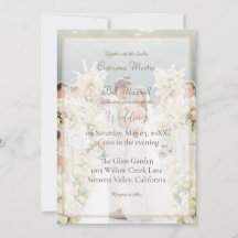 Faire-part de mariage élégant avec photo personnal