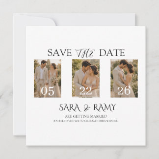 Faire-part de mariage élégant avec photo pour anno