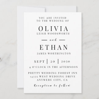 Faire-part de mariage élégant bleu marine argent f