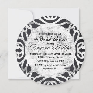 Faire-part de mariage élégant cadre Chalk Vintage
